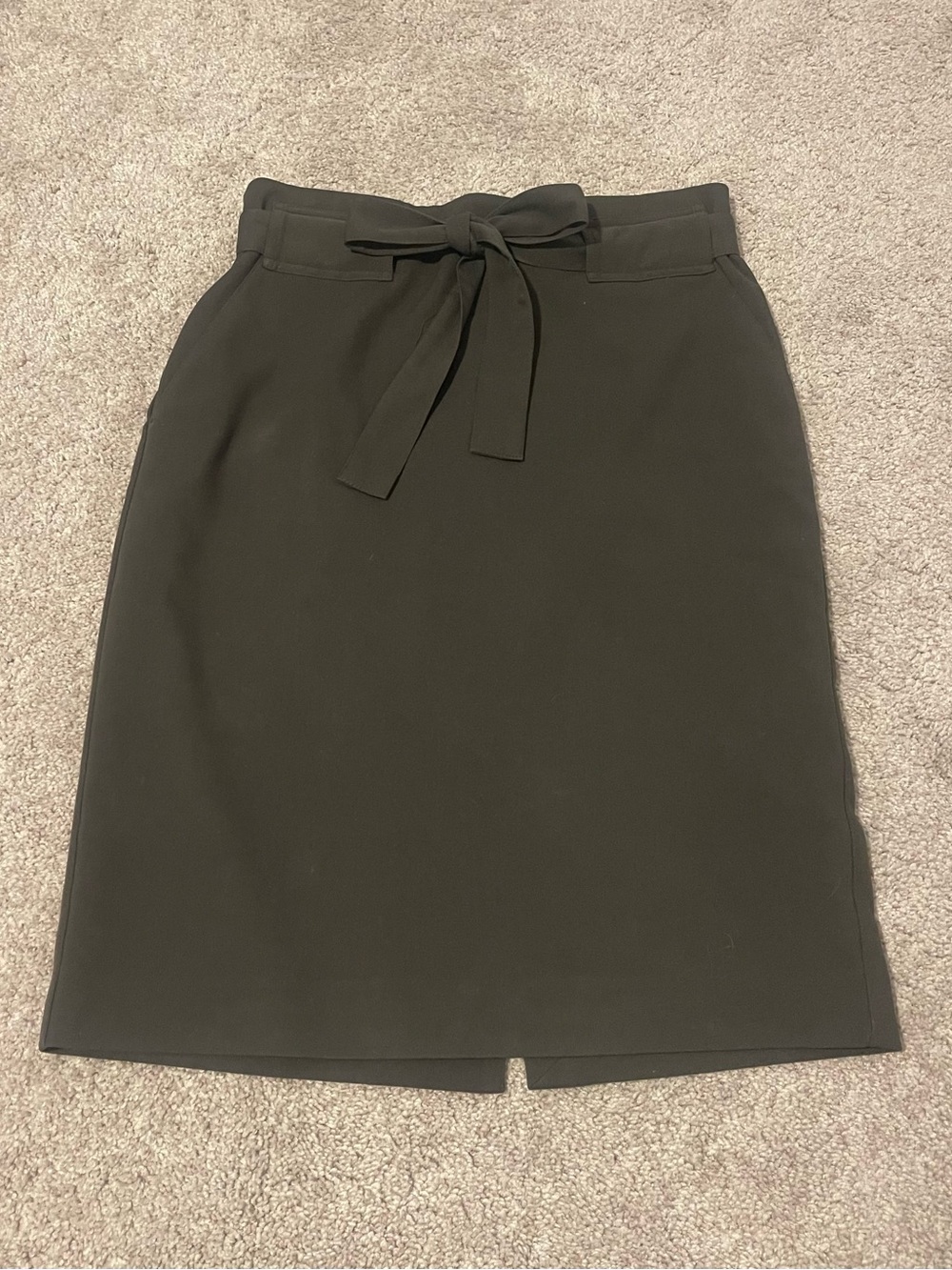 Banana Republic Olive Tie-Waist Pencil Skirt - Picture 2 of 9